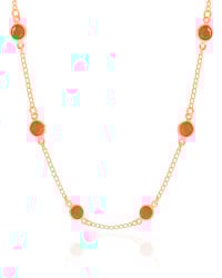 Choker Pontos de Luz Laranja 6 mm Banhado a Ouro 18K