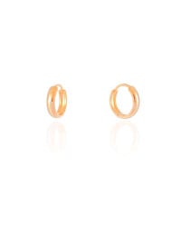 Brinco Argola Click Lisa 1.4 cm Banhado a Ouro 18K