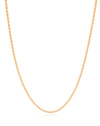 Gargantilha Cordão Baiano 1.5 mm Banhado a Ouro 18K - 45 cm