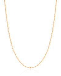 Gargantilha Plaquinhas Grumet 2 mm Banhado a Ouro 18K - 45 cm