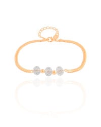 Pulseira Snake Cristais 8 mm Banhado a Ouro 18K