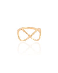 Anel Infinito Tamanho 21 Banhado a Ouro 18K