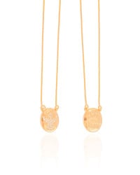 Escapulário Anjo da Guarda Cravejado Cristal Banhado a Ouro 18K