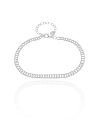 Pulseira Grumet 4 mm Ródio Branco
