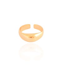 Anel Ajustável Dedinho Liso Tamanho P Banhado a Ouro 18K