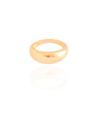 Anel Liso Tamanho 21 Banhado a Ouro 18K