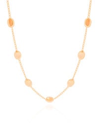 Choker Elos Ovais Lisos Banhado a Ouro 18K