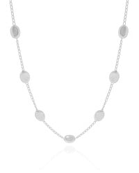 Choker Elos Ovais Lisos Ródio Branco