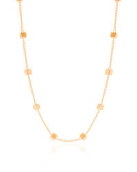 Choker Elos Quadrados Lisos Banhado a Ouro 18K