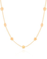 Choker Elos Estrelas Lisas Banhado a Ouro 18K