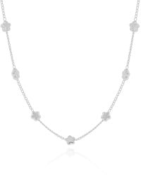 Choker Elos Estrelas Lisas Ródio Branco
