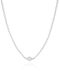 Choker Elos Ponto de Luz Cristal 6 mm Ródio Branco