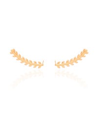 Ear Cuff Folhas 2.8 cm Banhado a Ouro 18K