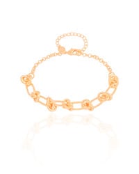 Pulseira Elos Nó Banhado a Ouro 18K