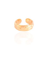 Anel Ajustável Orgânico Tamanho M Banhado a Ouro 18K