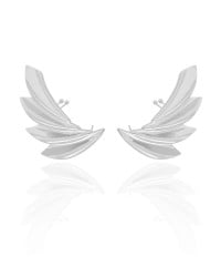 Ear Cuff Asa Lisa 4.5 cm Ródio Branco