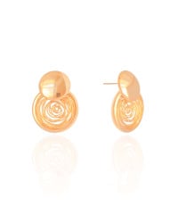 Brinco Redondo Fios Espiral 2.4 cm Banhado a Ouro 18K
