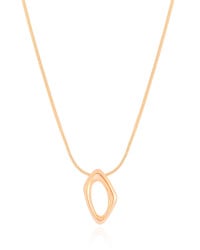 Gargantilha Rabo de Rato Pingente Orgânico Banhado a Ouro 18K - 40 cm