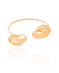 Bracelete Redondo Fios Espiral Banhado a Ouro 18K