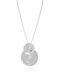 Gargantilha Veneziana Redondo Fios Espiral Ródio Branco - 45 cm