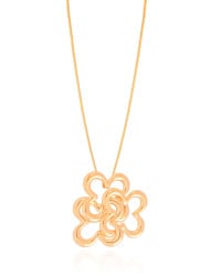Gargantilha Veneziana Flor Entrelaçada Banhado a Ouro 18K - 45 cm