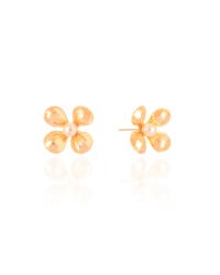 Brinco Flor Pérola 1.9 cm Banhado a Ouro 18K