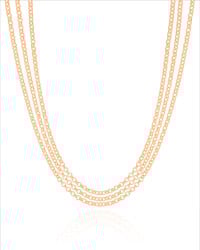 Choker Tripla Elos Portugueses Banhado a Ouro 18K