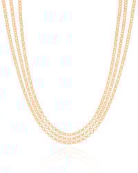 Choker Tripla Elos Portugueses Banhado a Ouro 18K