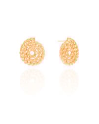 Brinco Espiral Torcido 2.1 cm Banhado a Ouro 18K