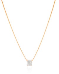 Gargantilha Veneziana Retângulo Cristal Banhado a Ouro 18K - 45 cm