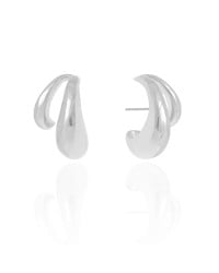 Ear Cuff Dois Filetes Lisos Ródio Branco