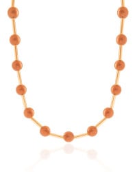 Choker Canutilhos Bolas Marrons Banhado a Ouro 18K