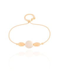 Pulseira Howlita 12 mm Fecho Gravata Banhado a Ouro 18K
