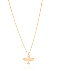 Gargantilha Veneziana Espírito Santo Cravejado Cristal Banhado a Ouro 18K - 55 cm