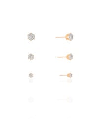 Trio Pontos de Luz Cristal Banhado a Ouro 18K