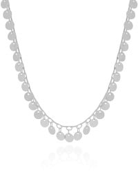 Choker Plaquinhas Lisas 6 mm Ródio Branco