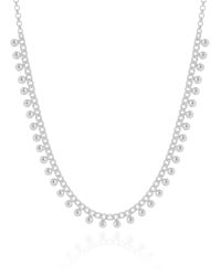 Choker Grumet Bolinhas Lisas Ródio Branco