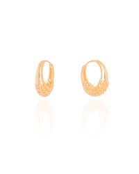 Brinco Argola Click Bolinhas Vazadas 1.9 cm Banhado a Ouro 18K