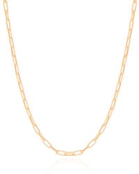 Gargantilha Elos Lisos 3 mm Banhado a Ouro 18K - 45 cm
