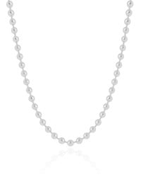 Choker Bolas Lisas 4 mm Ródio Branco