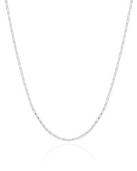 Choker Piastrine 1 mm Ródio Branco