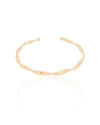 Bracelete Torcido 3 mm Banhado a Ouro 18K