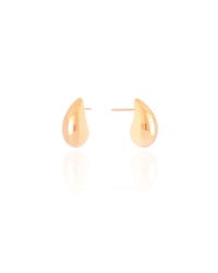 Brinco Gota Lisa Abs 1.6 cm Banhado a Ouro 18K