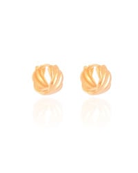Brinco Argola Click Detalhada Lisa 1.5 cm Banhado a Ouro 18K