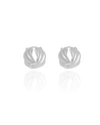 Brinco Argola Click Detalhada Lisa 1.5 cm Ródio Branco
