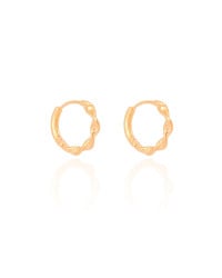 Brinco Argola Click Torcida 1.5 cm Banhado a Ouro 18K