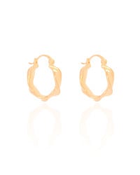 Brinco Argola Torcida Fecho Italiano 2.2 cm Banhado a Ouro 18K
