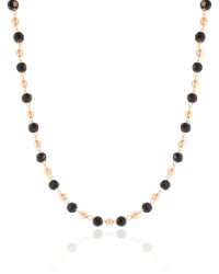 Choker Bolas Geométricas Pretas e Lisas Douradas Banhado a Ouro 18K