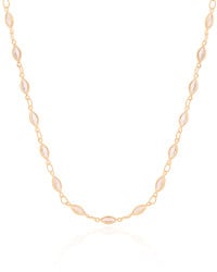 Choker Navetes Cristal Banhado a Ouro 18K