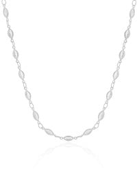 Choker Navetes Cristal Ródio Branco